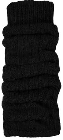 HomeOfSocks Alpaka Stulpen Damen One Size Schwarz Grobstrick weich formstabil