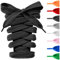UamGlsob 2 Pares de Cordones Gruesos de 15mm para Adidas Campus 00s, Cordones Planos Gordos Extra Anchos para Zapatillas Deporte (Black, 54/140cm)