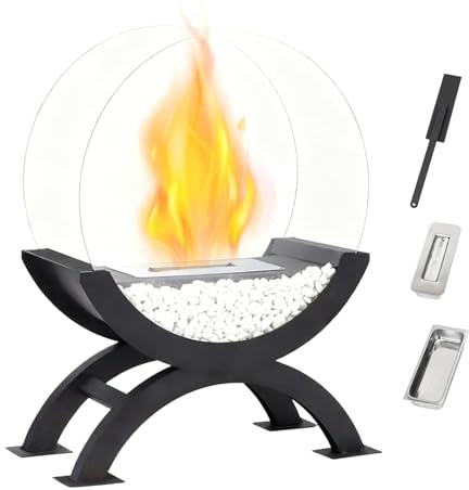 Weqizuerqi Braciere Da Tavolo | Caminetto Riutilizzabile Portatile E Smontabile - Focolare Con Fiamma Rotante,Per Casa, Giardino, Interno, Esterno, Comodino, Balcone, Camera Da, Picnic E Soggiorno