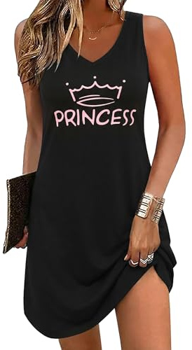 Bresdk Nighties for Women Sleeveless Cotton Nightgown Heart Print Designs Sexy Negligee for Ladies Nightdress Sleep Shirt Sleepwear Loungewear Black S
