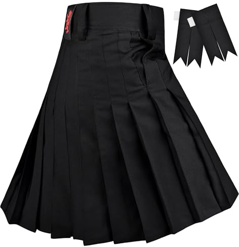H HIGHLAND REDSTONE CoreStone Kilt de sport pour homme Noir