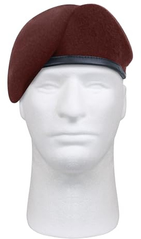 Rothco Pre-Shaved Inspection Ready Beret - Rugged Wool Hat - Ready for Duty, Maroon, 7 1/2