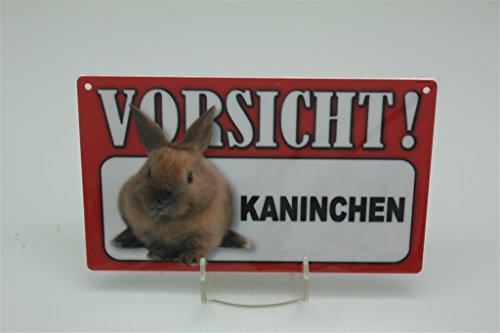 Tierschild Cartel de Advertencia para Animales de KANINCHEN - Cartel de Advertencia de Animales - Precaución, 20 x 12 cm, 59