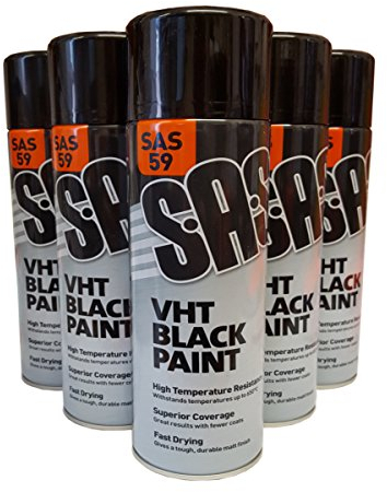 (6 CANS) 500ml Very High Temperature Spray Paint Matt Black for Exhaust Stove BBQ Fire Grill Chiminea