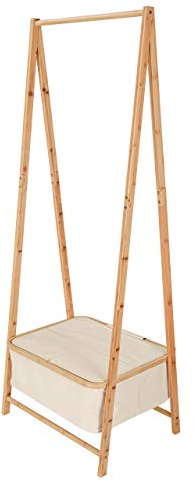 Lumaland Kleiderständer aus Bambus 159 x 60 x 45 cm Beige