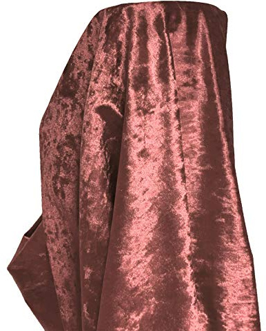 A-Express Prime Soft krossad sammet tyg material draperier klänning kudde 140 bredd - 1 meter 100 cm x 140 cm roséguld