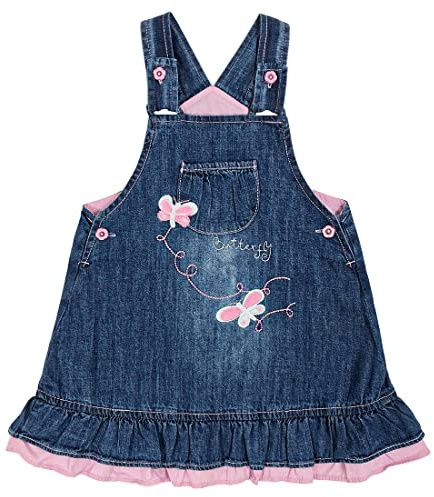 Peacolate 6M-3Years Baby flickor Overaller med bälte 1 st jumpstuis barnbyxor, Rosa fjäril, 6-9 månader