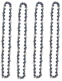 Aicoya Pack de 4 Cadenas de Motosierra 8 Pulgadas 1/4LP para Espadas de 45 Eslabones