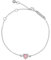 Ted Baker Hansa Crystal Heart Bracelet For Women (Silver/Pink Crystal)