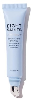 Eight Saints Light Show Brightening Eye Gel, Natural and Organic Anti Aging Cooling Eye Gel to Reduce Puffiness, Wrinkles and Calms Under Eye Skin, 0.5 Ounces