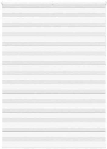vidaXL Zebrarollo Weiß 165x230 cm Stoffbreite 160,9 cm Polyester, Zebra-Rollo, Doppelrollo, Zebra-Jalousie für Fenster, Doppelrollo, Zebra-Rollo