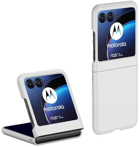 Topme Coque de téléphone Hard Skin pour Motorola Moto Razr 70 / Razr 60 / Razr 50 6.9, Manchon de Protection Antichoc en Polycarbonate - Blanc