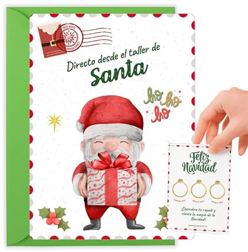 Julklösningskort | Presentkort att fylla i | Inkluderar anpassningsbart skrapkort | Presentkort | Originalpresentidé för par, vänner eller familj | Överraskningskupong