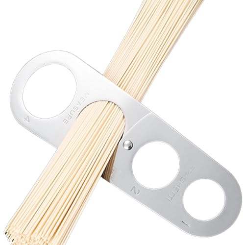 Misuratore per spaghetti – Strumento di misurazione pieghevole, dispositivo di controllo delle porzioni in acciaio, righello accurato per pasta con spazio compatto | Strumento di misurazione