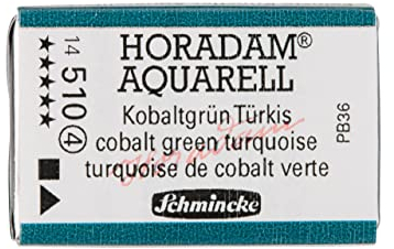 Schmincke – HORADAM® AQUARELL - feinste Künstler-Aquarellfarben, 510 Kobaltgrün türkis, 14 510 043, 1/1 Näpfchen
