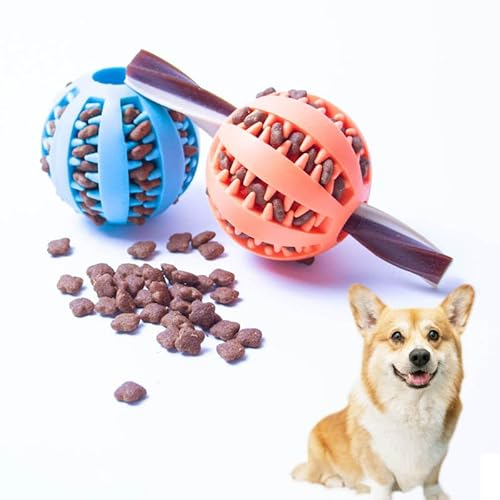 MZQSIY 2 Stück Futterball Für Hunde Hundespielzeug Intelligenz Ball，förderung des Kauens Bei Hunden,Saubere Zähne Kugel Für Kleine Und Mittlere Hunde.（klein 6cm/2.35in ﻿ ﻿