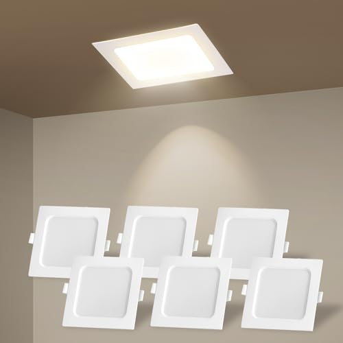 Aigostar Faretti LED da Incasso per Cartongesso Confezione da 6,9W 1000LM Faretto led interno,4000K luce naturale,Faretto led incasso Adatto a camera da soggiorno,cucina,corridoio.Ф110-120mm