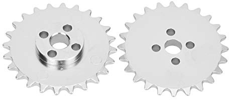 Pignon de Chaîne 2 Pièces, Pignon Industriel, Pignons à 24 Dents Engrenage à Chaîne en Alliage de Zinc à 24 Dents 52 Mm X 6,8 Mm Pièces de Robot pour Chaîne en Acier