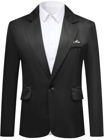 YOUTHUP Men's Casual Sports Blazer Regular Fit Lightweight Suit Jacket | Multiple colors,Notch lapel,back vents, Decorative chest pocket,Perfect for masquerade & prom parties