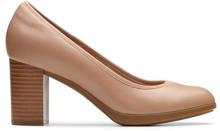 Clarks Bayla Carly Womens Warm Beige Lea, 6