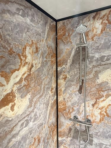 DBS Mixed Stone Gloss Shower Panel 1000mm Wide PVC Bathroom Wall Cladding 1m x 2.4m