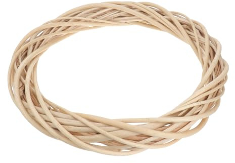 BESTOYARD Grapevine Wreath Decorative Wooden Twig Craft Decor for Door and Home Burlywood Natural Handmade Rustic Seasonal Decoration