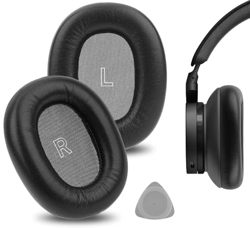 Geekria Elite Sheepskin Replacement Ear Pads for Bang & Olufsen Beoplay H95 (1266100) Headphones Ear Cushions, Repair Parts (Black)