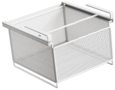 FytStycale Cesta de Armario Extensible, Cajón Organizador de Ropa Interior, Cesta de Almacenamiento Colgante Multiusos, Se Puede Acoplar a, Blanco, L