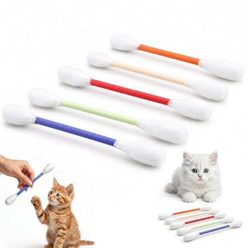 6 Pack Catnip Toys for Cats, Giant Cotton Bud-Shaped Kicker Chew Sticks