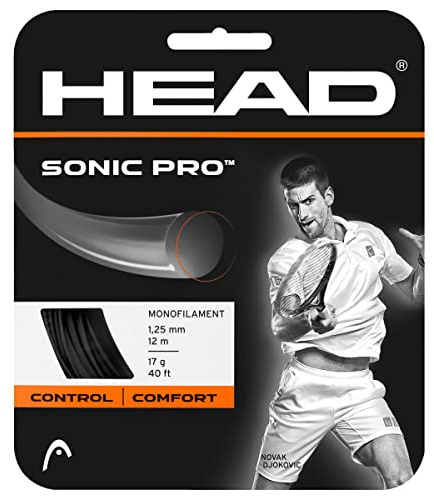 HEAD Sonic Pro Set Tennis-Saite, Schwarz, 1.25 Mm / 17 g