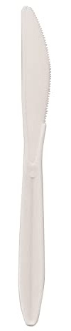 Georgia-Pacific Dixie 6.56'' Medium-Weight Polypropylene Plastic Knife by GP PRO (Georgia-Pacific), White, PKM21, (Case of 1,000)