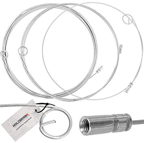 HOLZBRINK Cable flexible para deshollinar la chimenea desde abajo y desde arriba, Cable de empuje para deshollinado, M12, 12m