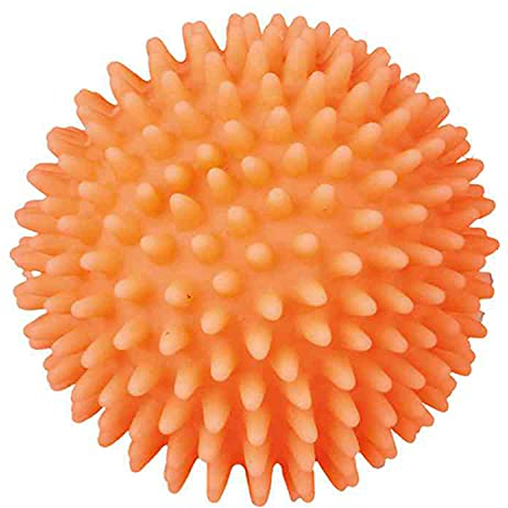 Trixie Balle hérisson, Vinyle, ø 7 cm, Orange, 3414, Jouet pour Chien, couineur