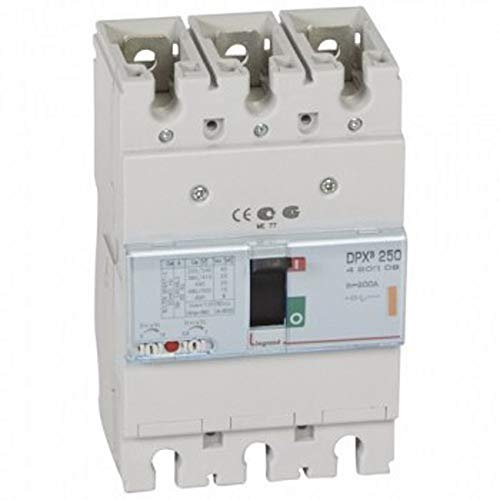 Legrand 420208 Disjoncteur Magnétothermique DPX³250, Pouvoir de Coupure 25kA 400V~, 3P, 200A