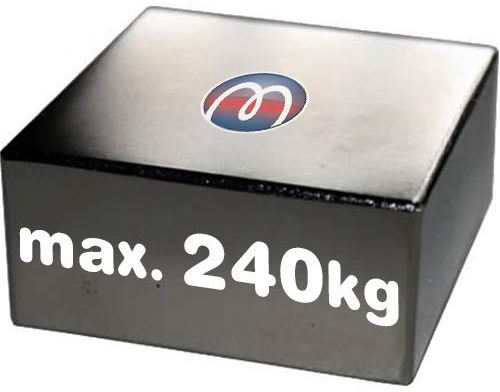 Imán Rectángulo Bloque magnético Neodimio - 60 x 60 x 30mm - Neodimio N45 (NdFeB) Níquel - Fuerza de sujeción 240 kg - Imanes permanentes super potentes de Tierras Raras para la industria y el hogar