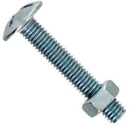 Boulons poêliers - acier zingué - 6 x 70 mm - lot de 9