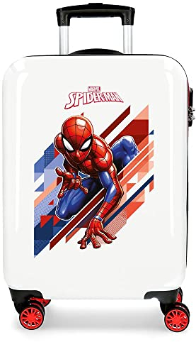 Marvel Spiderman Geo Red Cabin Suitcase 34 x 55 x 20 cm Rigid ABS Combination Lock 34 Litre 2.6 kg 4 Double Wheels Hand Luggage
