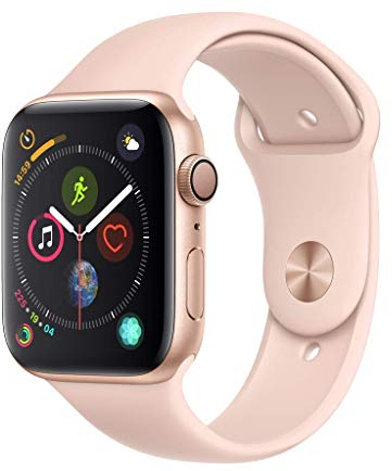Apple Watch Series 4 (GPS, 44MM) Gold Aluminiumgehäuse mit Sandrosa Sportarmband (Generalüberholt)
