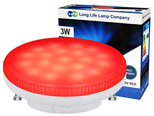 3watt RED GX53 LED Light Bulb Replacement for CFL Round Non Dimmable