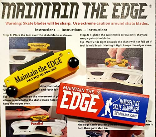 Maintain the Edge Handhållen hockey skridskovässare (3/8 tum radie av Hollow Pro)