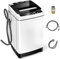 Giantex - Lavatrice automatica completa, 2 in 1 portatile, 1,5 piedi cubi, capacità di 5 kg, combinazione lavatrice e asciugatrice, 8 programmi e 10 livelli di acqua, barile in acciaio inossidabile