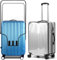Aomiduo 2PCS Housse pour Valise Housse Protection Valise de Voyage Transparent PVC Couvertures de Valise imperméable Protection pour Bagages (22 Pouces)