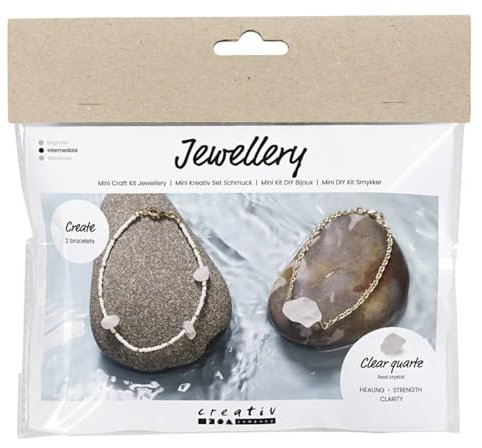 Creativ Mini-Bastelset Schmuck, Bergkristall-Armband, 1 Packung, Sparkling