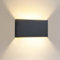 EBION Led Wall Light,IP54 Outdoor Wall Lights,Up and Down Outside Wall Sconce Mains Powered,Black Aluminum Exterior Wall Lighting for Porch,Garden,Patio,Living Room,Bathroom,6W,3000K 4000K 6000K