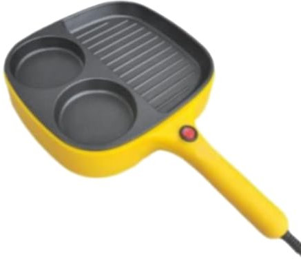 Begchy Padella Elettrica 3 in 1 per Omelette, Barbecue e Cottura Multifunzione con Rivestimento Antiaderente, Pentola per Cottura A e Padella per Cuocere alla Brace con Spina EU