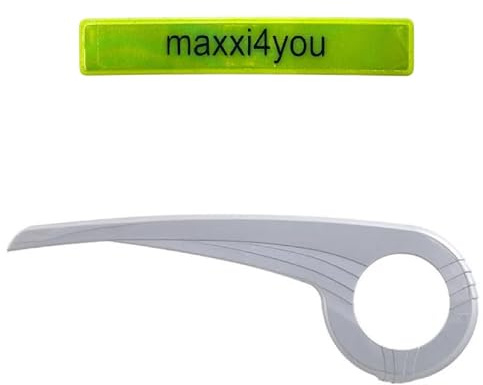 Hebie Fahrrad Kettenschutz 342 Ø 180 mm 38 Zähne Silber inkl. maxxi4you Reflexband