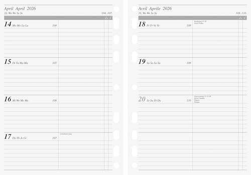 rido/idé Wochenkalendarium Timeplaner Work 2026 | A5, schwarz