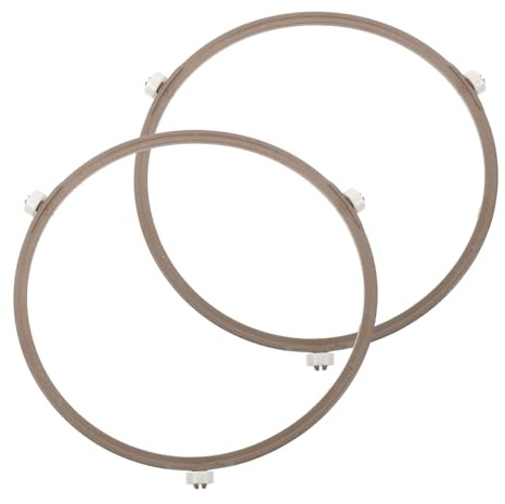ULTECHNOVO 2pcs Microwave Turntable Rings Round Plastic Turntable Support Racks with Wear-Resistant and High Temperature Resistance for Microwave Oven Replacement