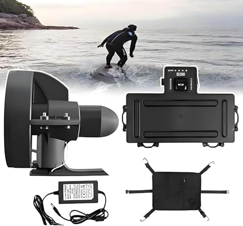 LHUITUI Motore di Spinta per Paddle Board, Tavola da Surf Elettrica A Motore, Elicas Elettrica, 3-4Km/Ora 4-5Km/Ora, Compatibile con Montaggio Pinna da 9 Pollici, per Kayak SUP Tavola da Paddle D260