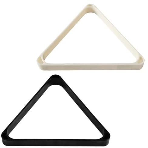 MUSISALY Set 2 Pezzi Porta-Palle da Biliardo a Triangolo in Plastica Resistente, Supporto Triangolare per Palle Standard, Accessorio Professionale per Tavolo da Biliardo per Colore Casuale